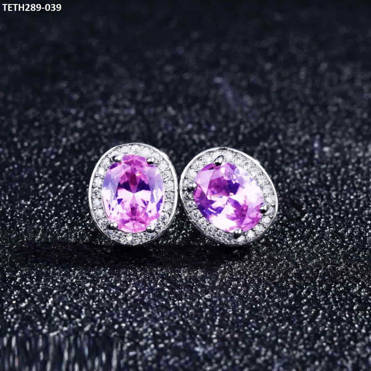 TETH289 GWH Round Step Zircon Tops Pair - TETH