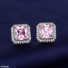 TETH328 BLX Pink Step Square Sterling Tops - TETH