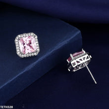 TETH328 BLX Pink Step Square Sterling Tops - TETH
