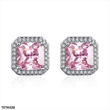 TETH328 BLX Pink Step Square Sterling Tops - TETH