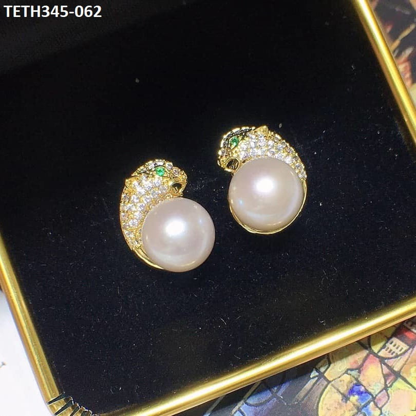 TETH345 KRL Snake Pearl Stud Tops Pair - TETH