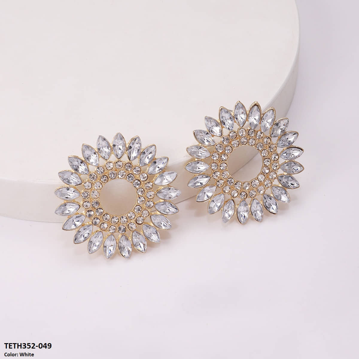 TETH352 ZLX Round Pear Sterling Tops Pair - CETH