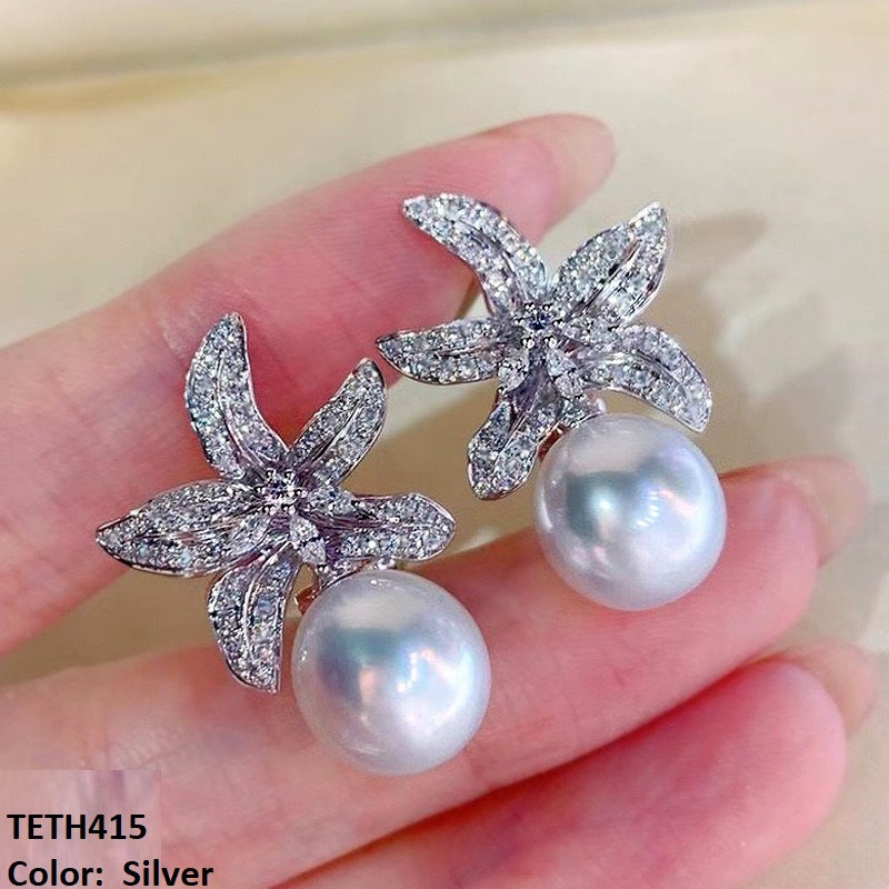 TETH415 DNG Flower Pearl Tops - TETH
