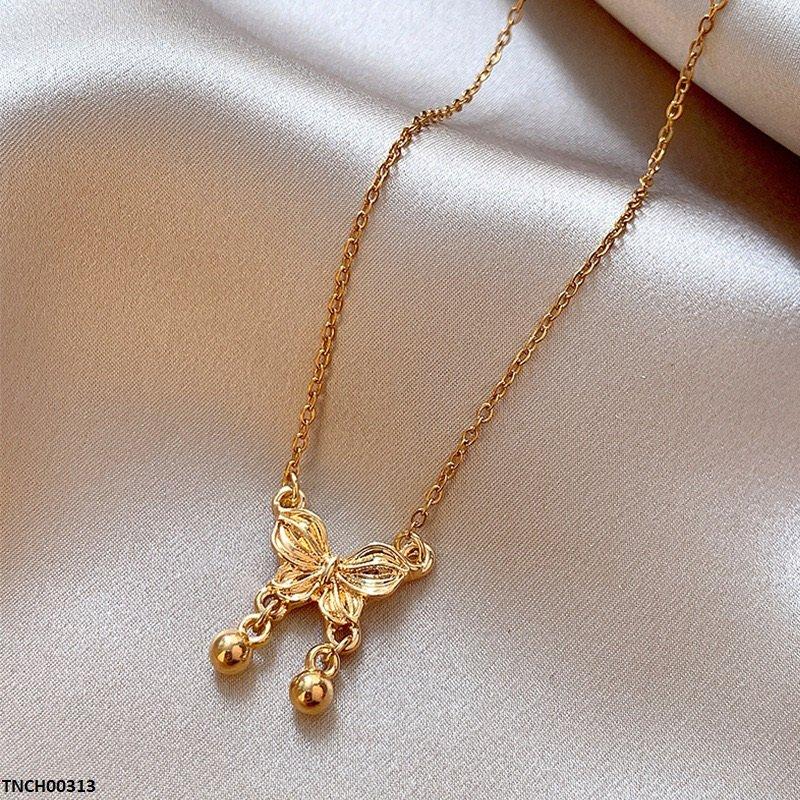 TNCH00313 HJF Trendy Casting Butterfly Necklace - TNCH