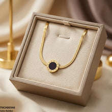 TNCH00346 QSJ Stainless Steel Round Necklace - TNCH