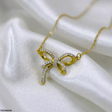 TNCH00349 QSJ Stainless Steel Bow Necklace - TNCH