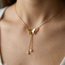 TNCH00355 QSJ Stainless Steel Butterfly Necklace - TNCH