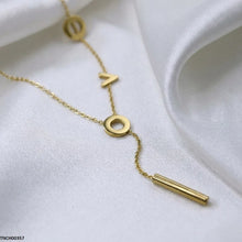 TNCH00357  QSJ Stainless Steel Round Stick Drop Necklace - TNCH