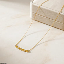 TNCH00359 MSJ Stainless Steel Double Stone  Necklace - TNCH