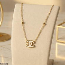 TNCH00378 BHS Double C Shap Stainless Steel Necklace - TNCH