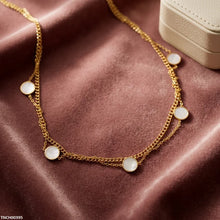 TNCH00395 BHS Round Double Link Chain Stainless Steel Necklace - TNCH