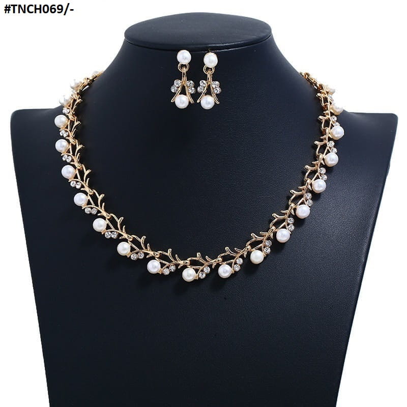 TNCH069 CHN Pearl Necklace Set - TNCH