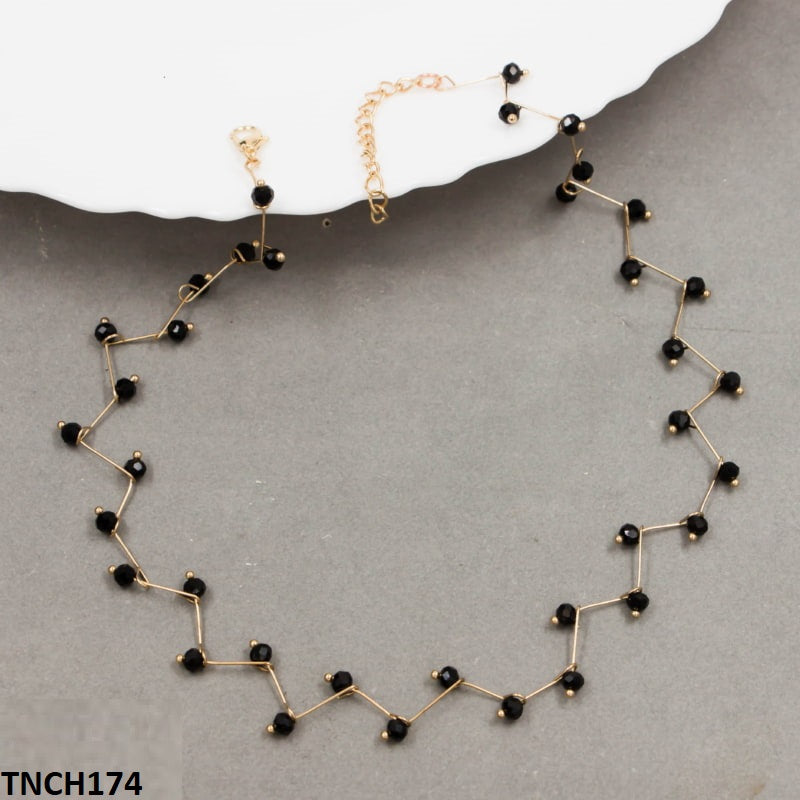TNCH174 LQP Black Beads Necklace - TNCH