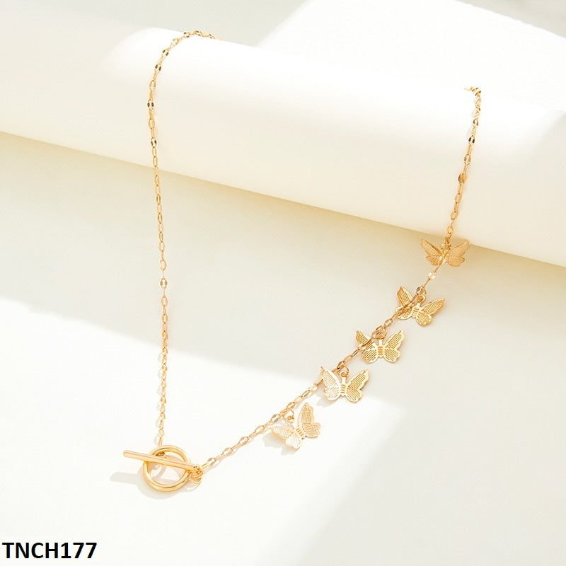 TNCH177 YPG Butterfly Link Necklace - TNCH