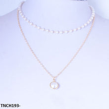 TNCH193 LQP Curb/Pearl Necklace - TNCH