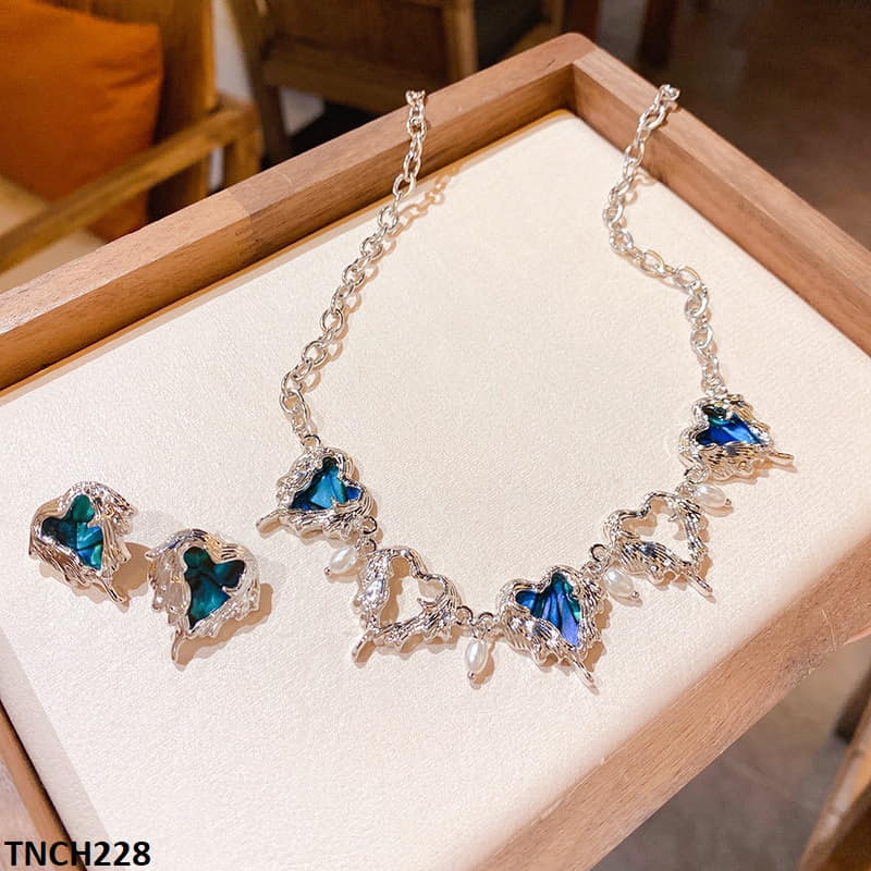 TNCH228 YHC Heart Link Chain Necklace Set - TNCH