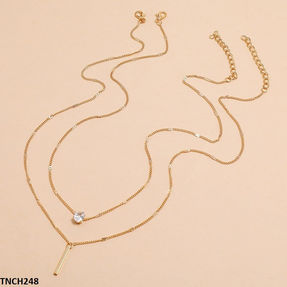 TNCH248 SGC Piller Layered Necklace - TNCH