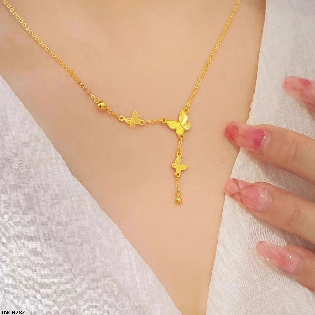 TNCH282 DGF Butterfly Stainless Steel Necklace - TNCH