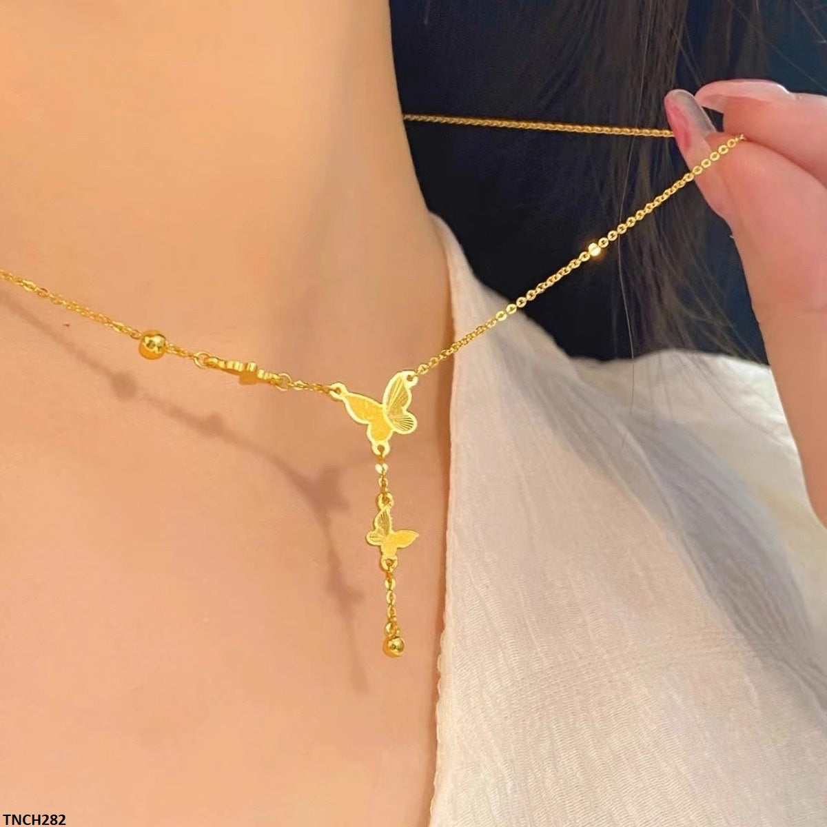 TNCH282 DGF Butterfly Stainless Steel Necklace - TNCH