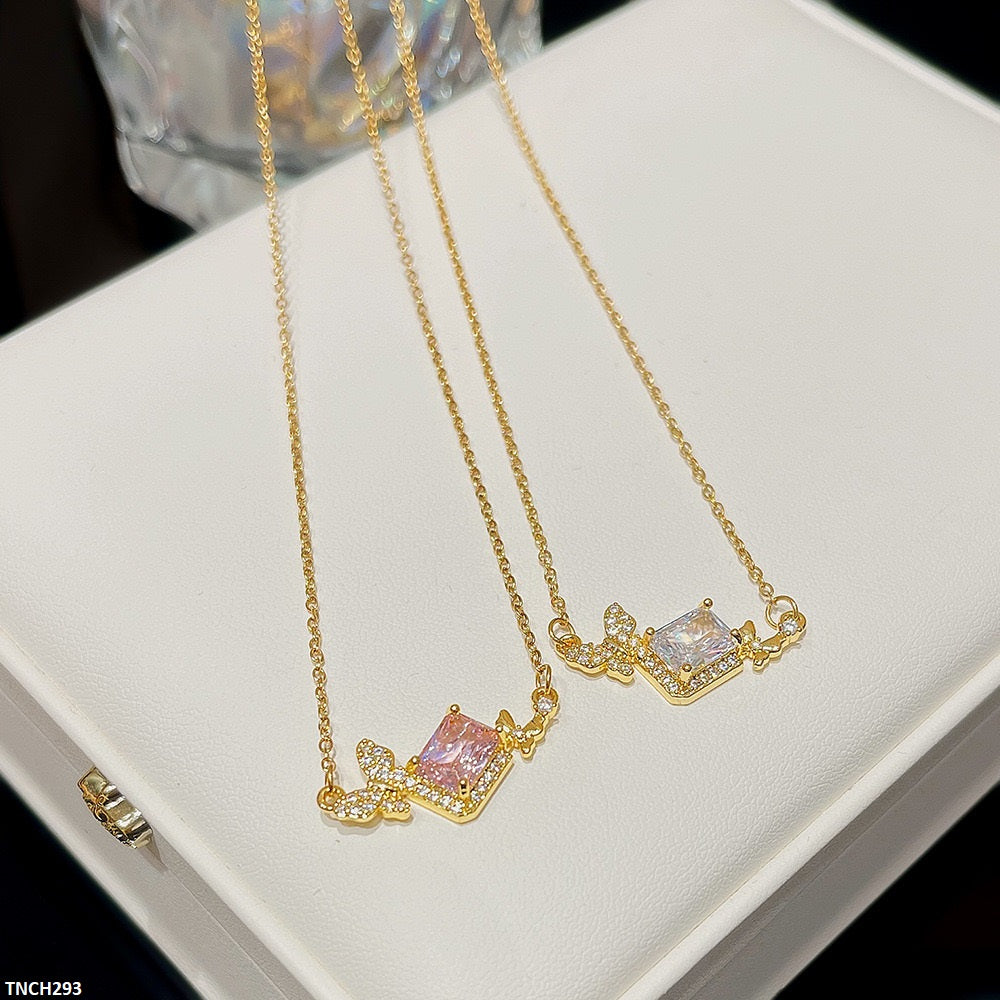 TNCH293 DDJ Butterfly/Square Stone  Necklace - TNCH