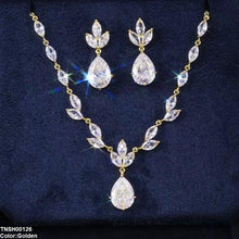 TNSH00126 CSH Marquise Tear Drop Necklace Set - TNSH