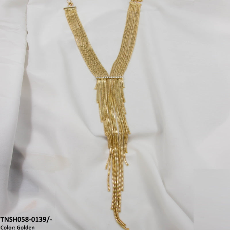 TNSH058 BQN Traditional Curb Chain Drop Necklace - TNSH