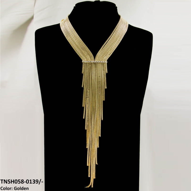 TNSH058 BQN Traditional Curb Chain Drop Necklace - TNSH