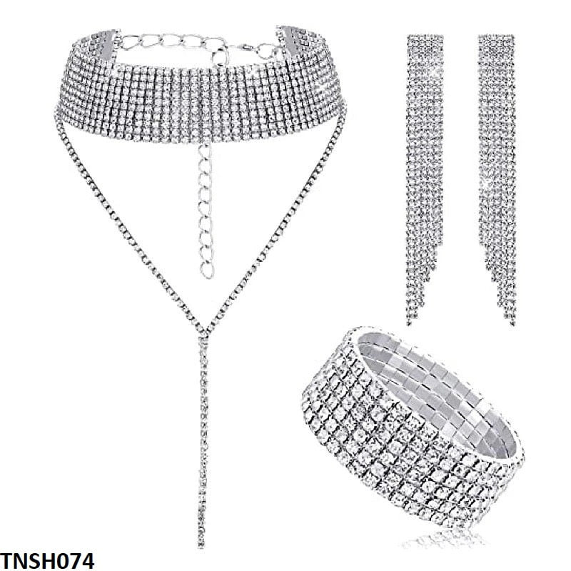 TNSH074 YJE Tessels Layered Necklace Set - CNSH