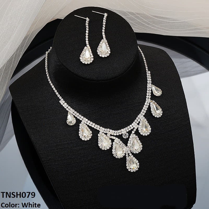 TNSH079 YJJ Step Tear Necklace Set - TNSH