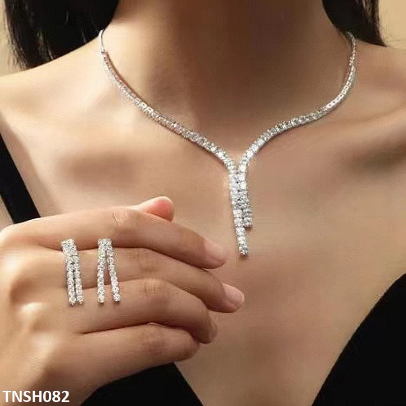 TNSH082 YJJ Tassels Necklace Set - TNSH