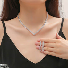 TNSH085 YJJ V-Sqaure Necklace Set - TNSH