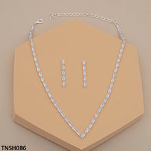 TNSH086 YBJ V-Baguette Necklace Set - TNSH