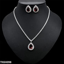 TNSH098 DNG Square Tear Necklace Set - TNSH