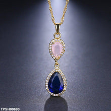 TPSH00690 BYJ Double Tear Pendant With Chain - TPSH