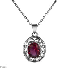 TPSH00743 YLE Oval Flower Pendant Set - TPSH
