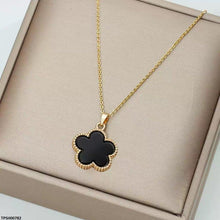 TPSH00782 YYZ Round Flower Pendant With Chain - TPSH