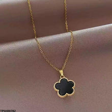 TPSH00782 YYZ Round Flower Pendant With Chain - TPSH