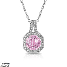 TPSH00844 BLX Square/Round ZIRCON Stone Pendant - TPSH