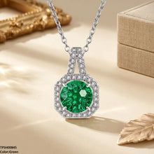 TPSH00845 BLX Square/Round ZIRCON Stone Pendant - TPSH