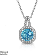 TPSH00845 BLX Square/Round ZIRCON Stone Pendant - TPSH