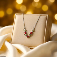 TPSH00868  MSJ Tulip Leaf Stone Pendant With Chain - TPSH