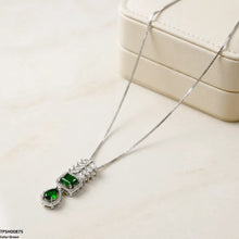 TPSH00875 MSJ Marquise/Square Tear Drop ZIRCON Pendant With Chain - TPSH