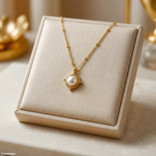 TPSH00884  MSJ Stainless Steel Pearl Pendant With Chain - TPSH