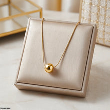 TPSH00886 MSJ Stainless Steel Round Ball Pendant With Chain - TPSH