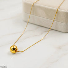 TPSH00886 MSJ Stainless Steel Round Ball Pendant With Chain - TPSH
