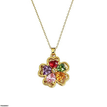 TPSH00957 BYJ Multi Zircon Heart Pendant With Chain - TPSH