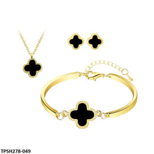 TPSH278 ZXS Painted Clover Pendant Set - CPSH