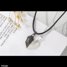 TPSH286 QWN Magnetic Two Souls One Heart Couple Pendant Necklaces - TPSH