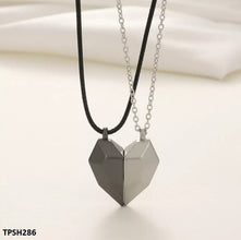 TPSH286 QWN Magnetic Two Souls One Heart Couple Pendant Necklaces - TPSH