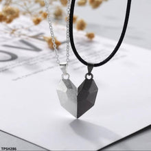 TPSH286 QWN Magnetic Two Souls One Heart Couple Pendant Necklaces - TPSH